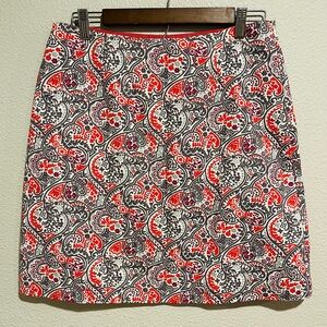 Boden Paisley Floral High Rise Cotton Mini Skirt Size 8 NWOT